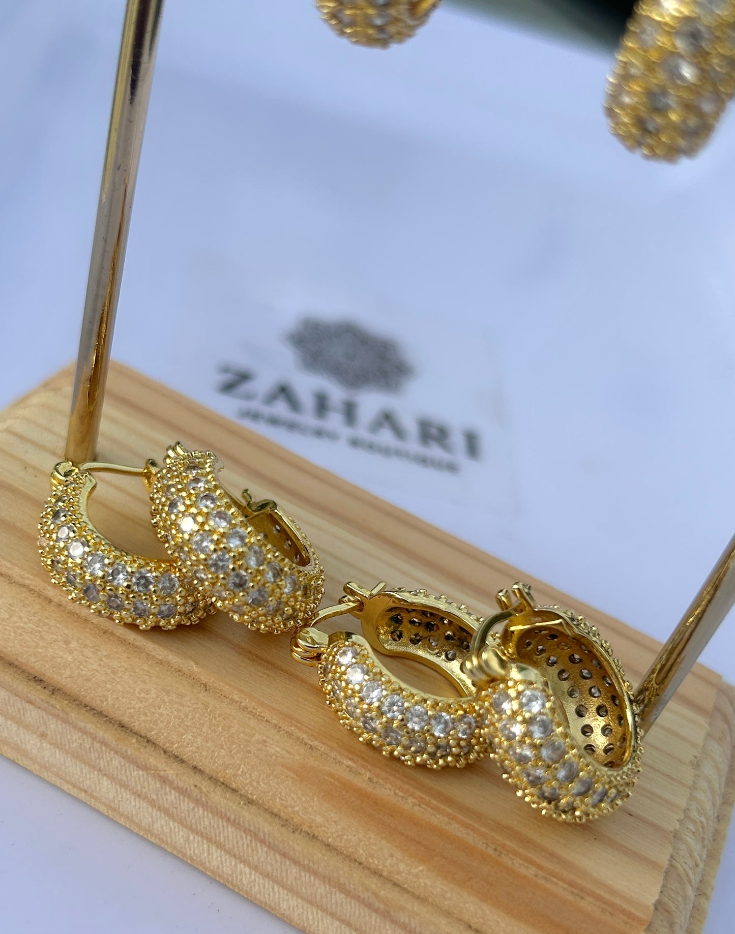 Hoop Rhinestone Earrings