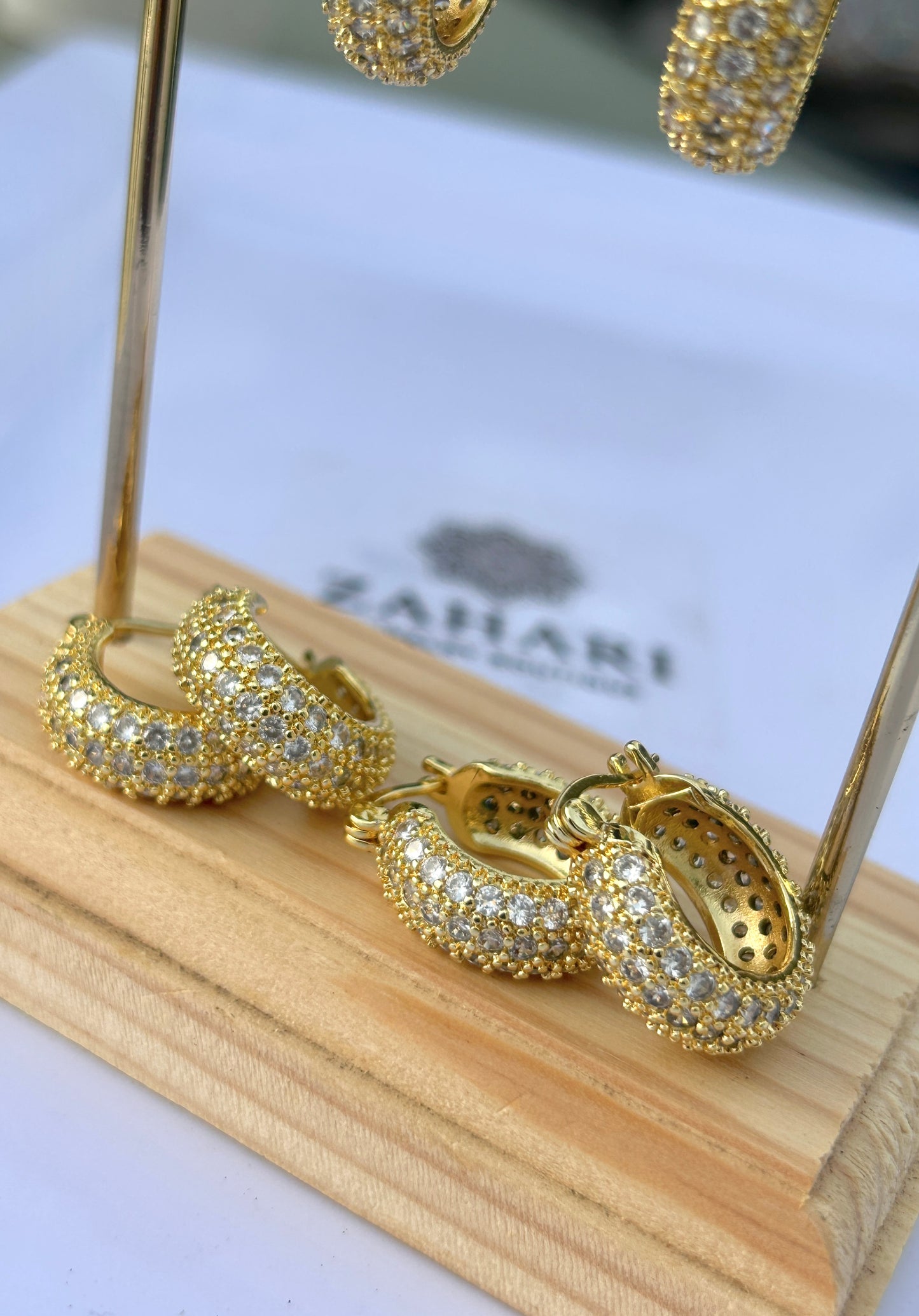 Hoop Rhinestone Earrings