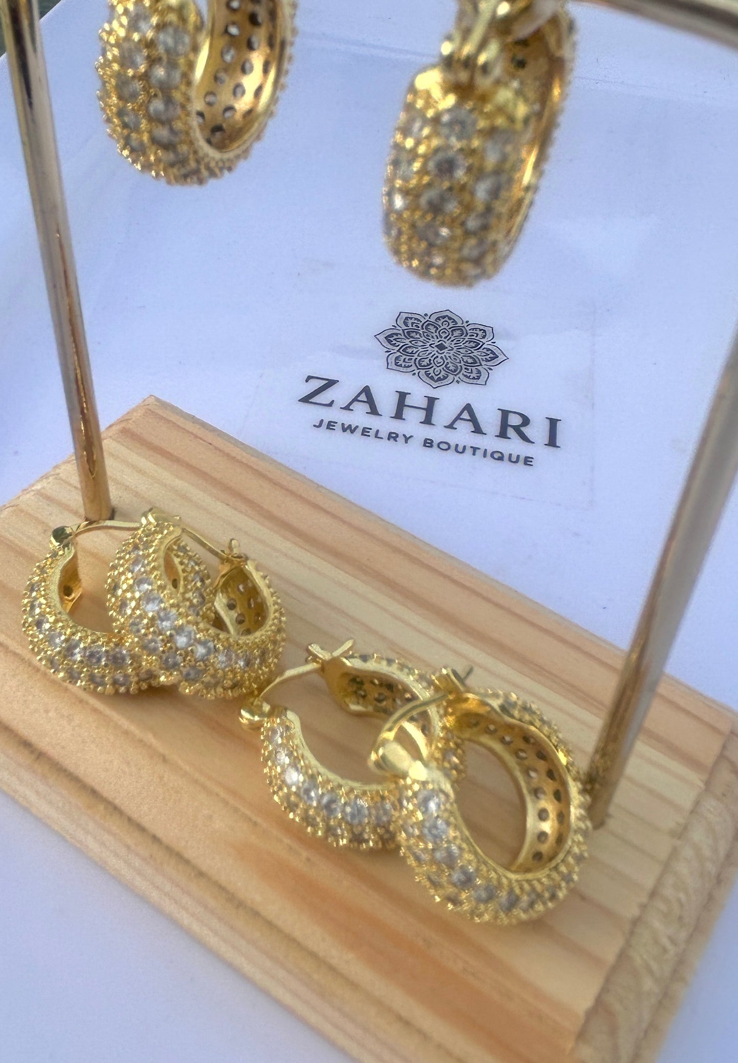 Hoop Rhinestone Earrings