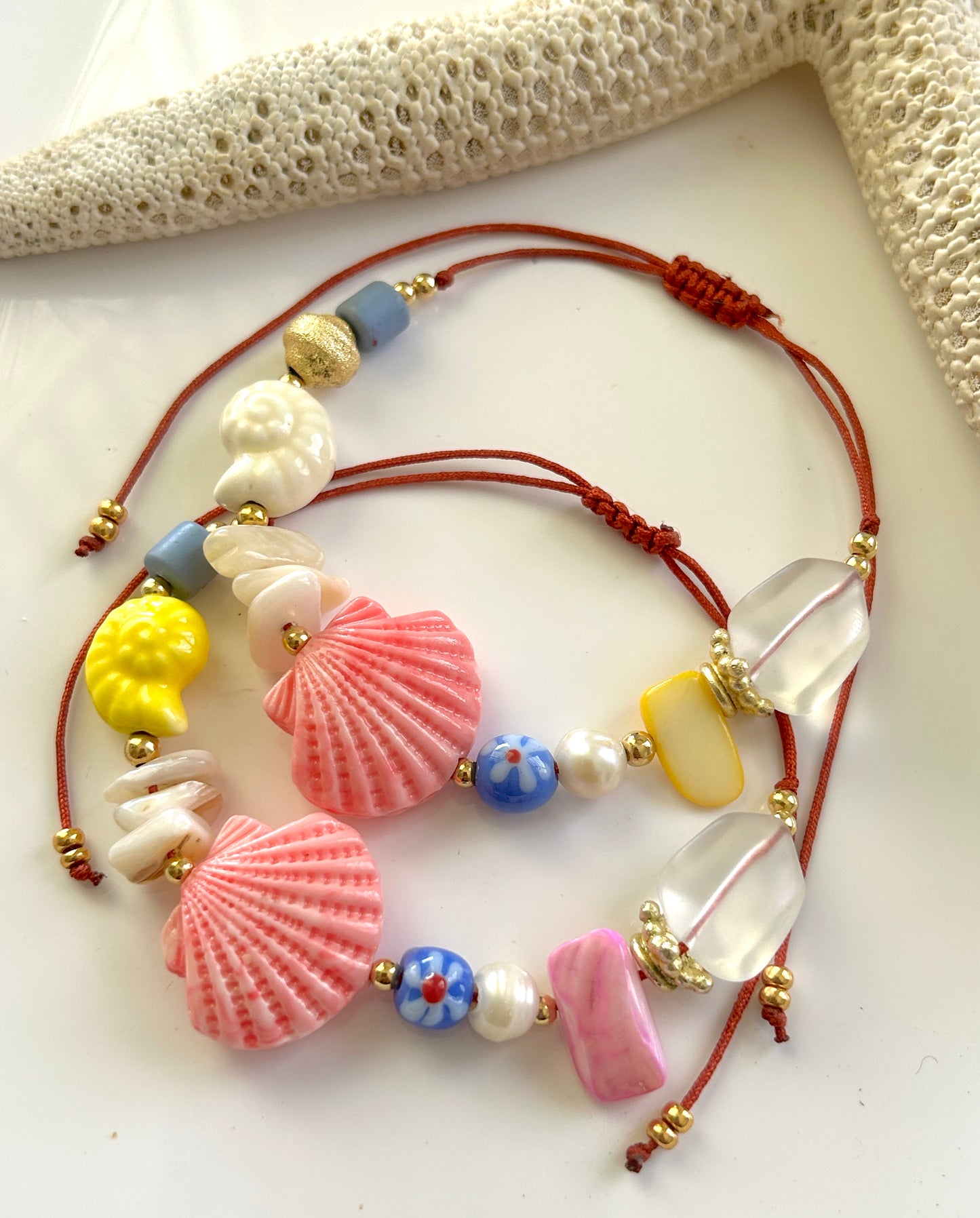 Pink Seashell Bracelet