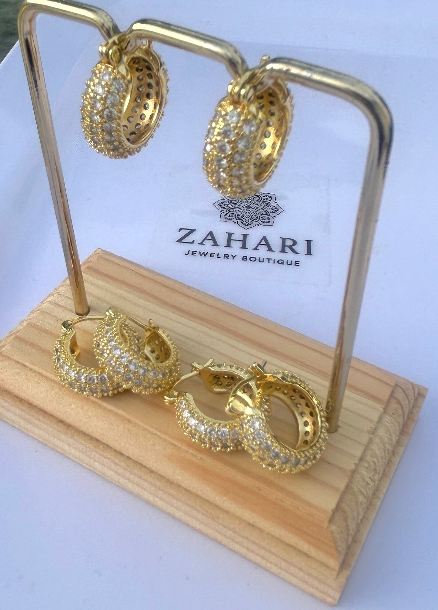 Hoop Rhinestone Earrings