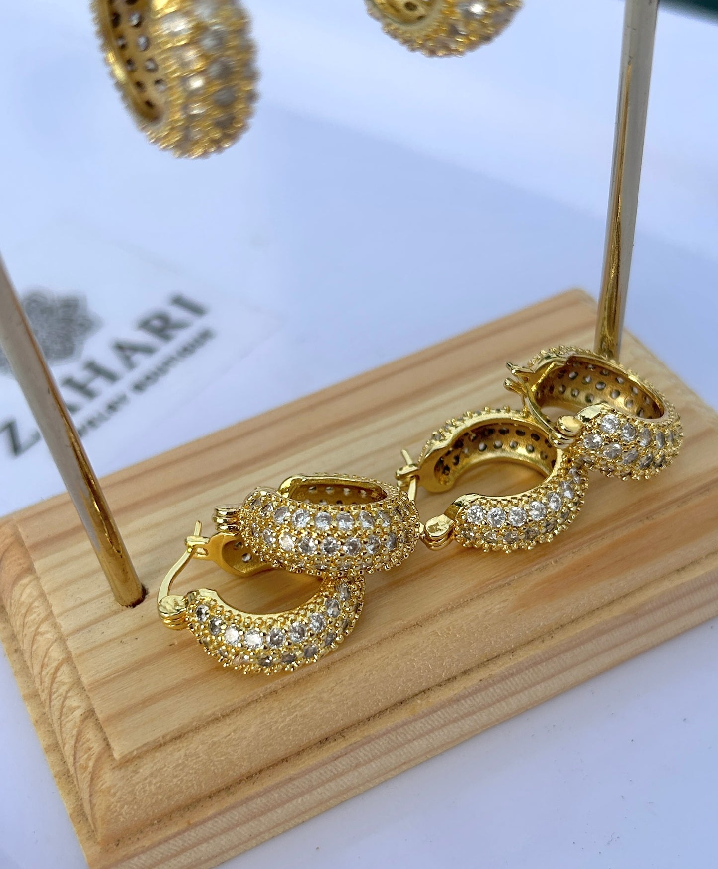 Hoop Rhinestone Earrings