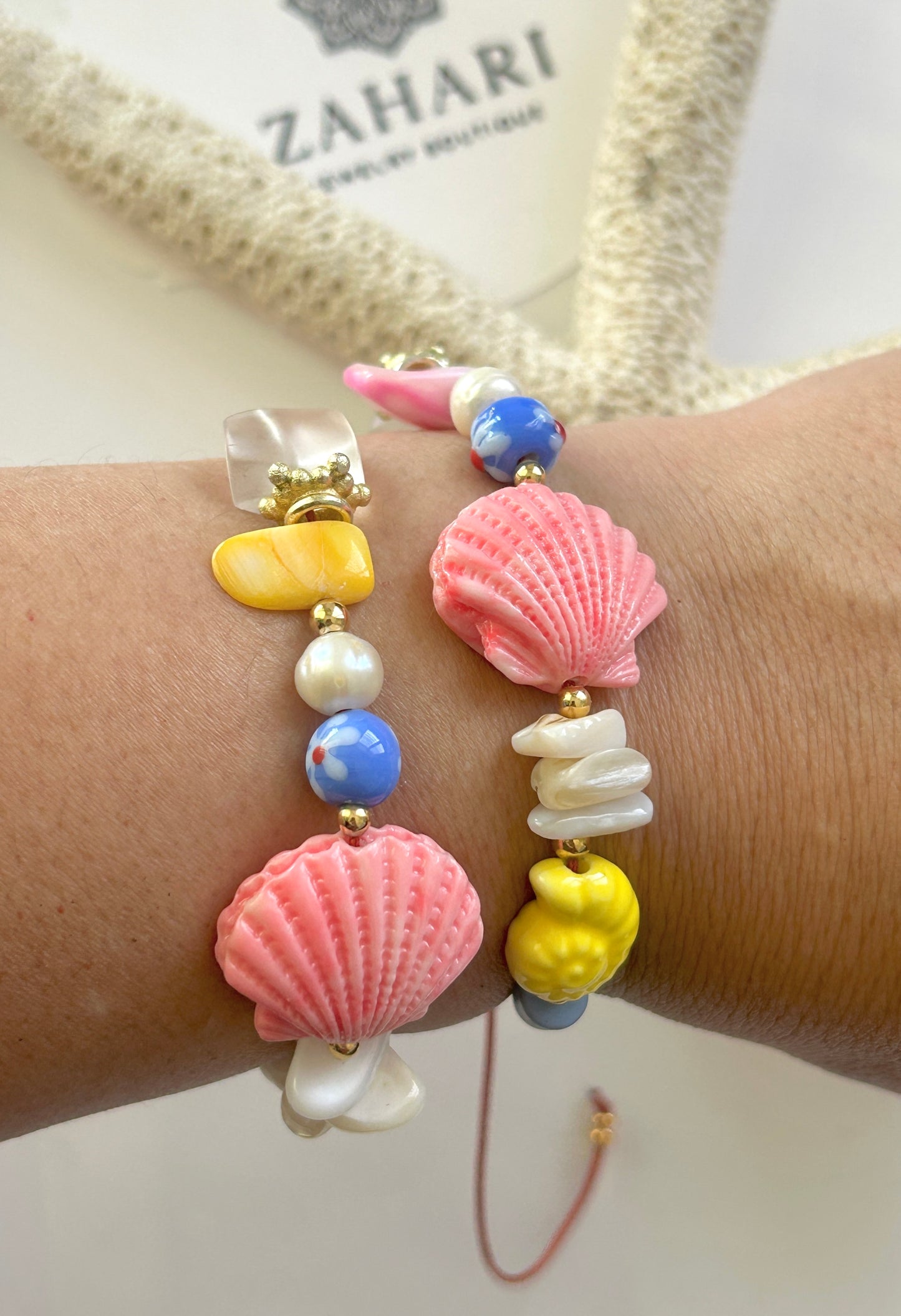 Pink Seashell Bracelet