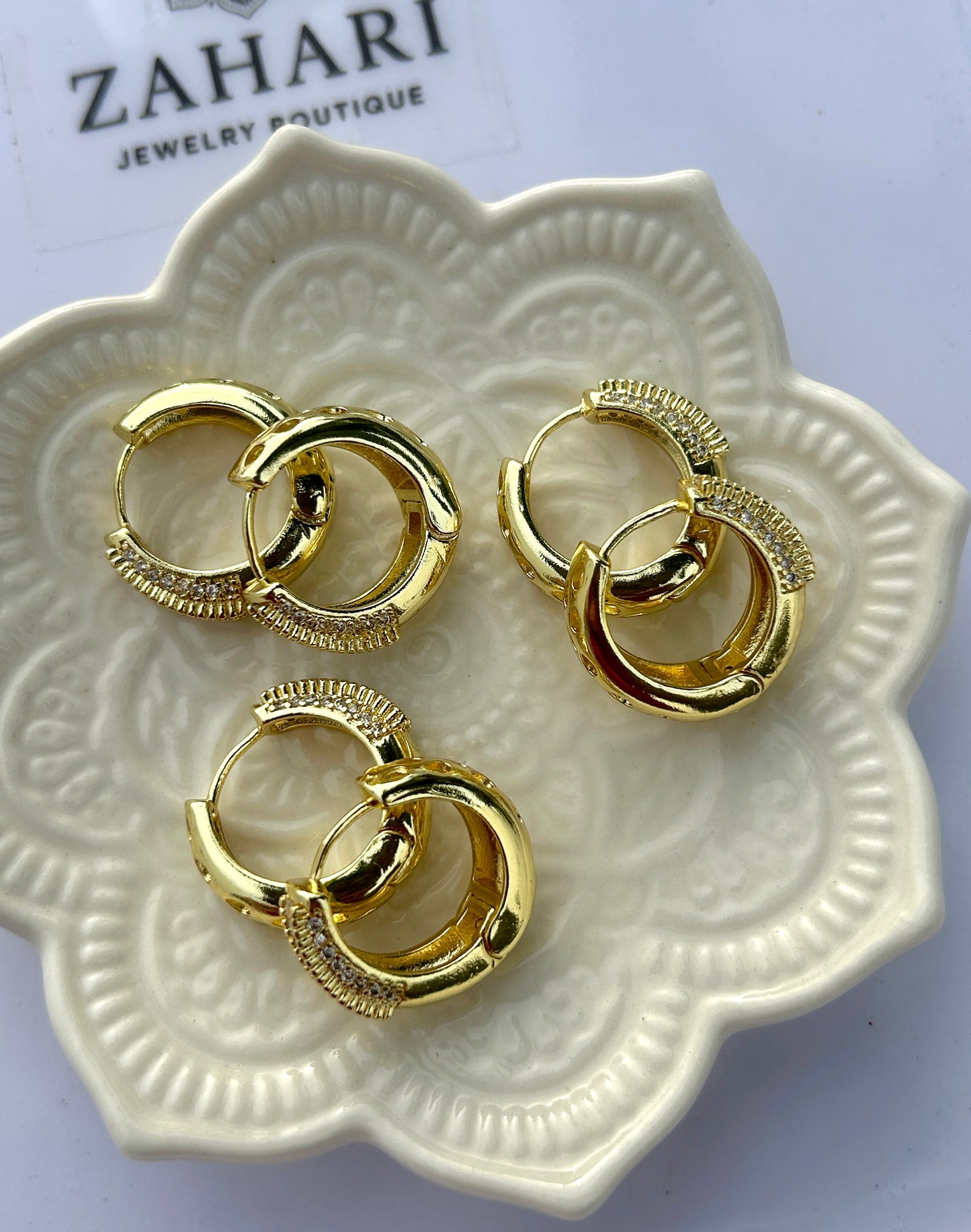 Gold Hugger Hoop Earrings