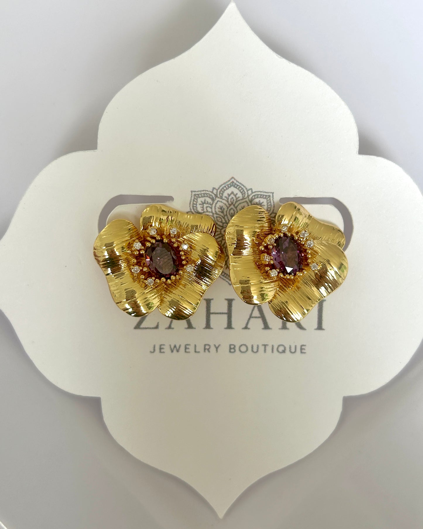 Gold Flower Earrings
