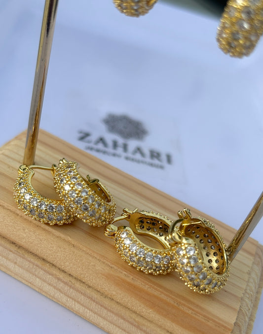 Hoop Rhinestone Earrings