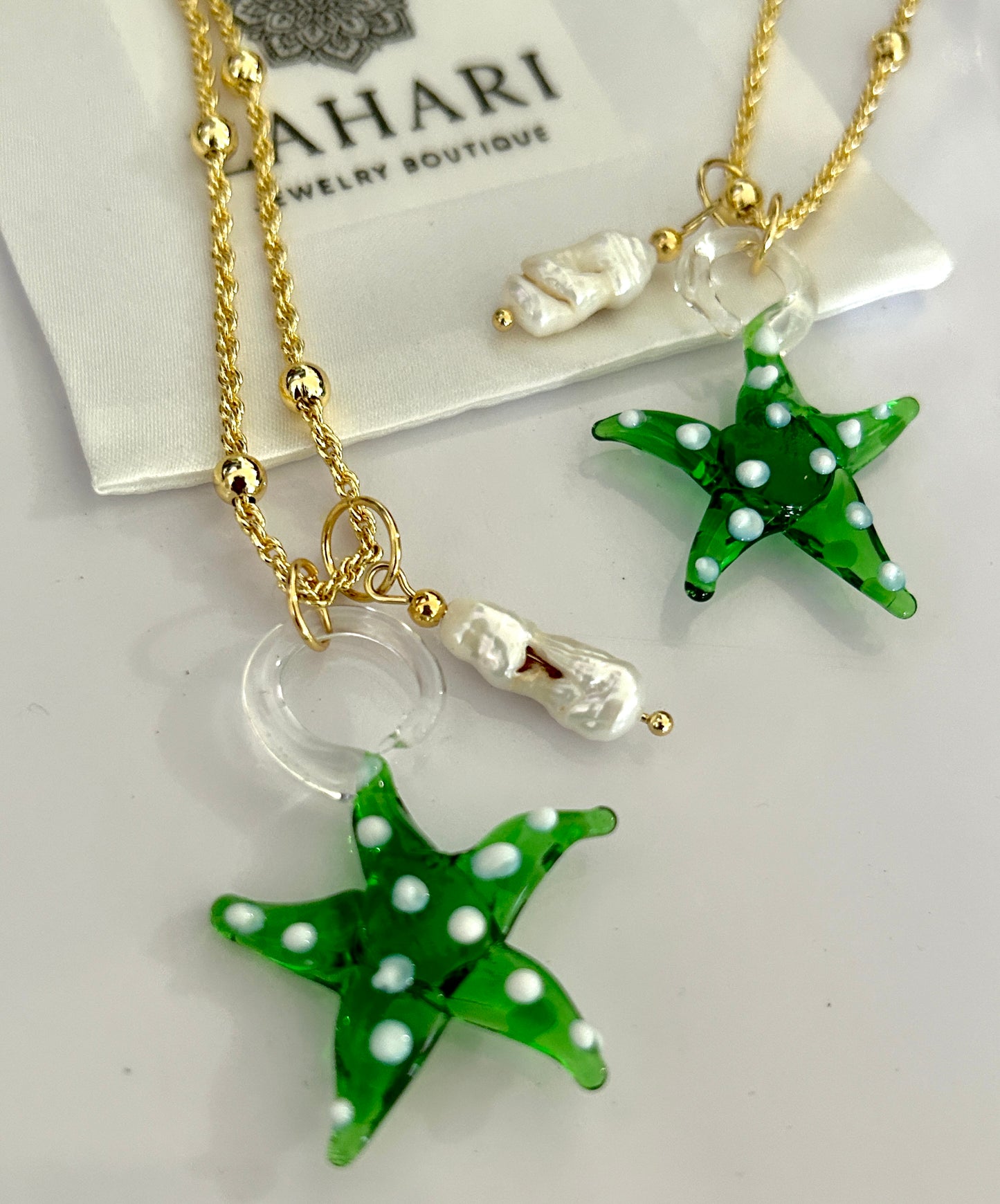 Green Starfish Necklace