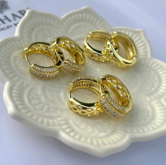Gold Hugger Hoop Earrings
