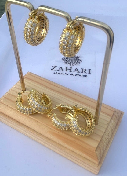 Hoop Rhinestone Earrings