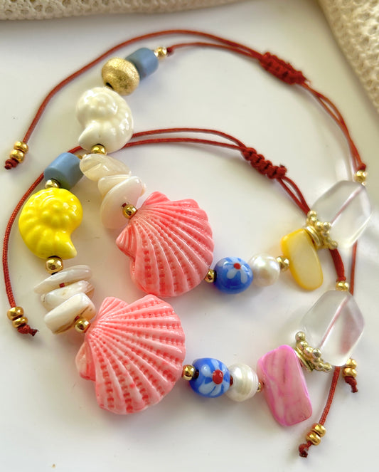 Pink Seashell Bracelet