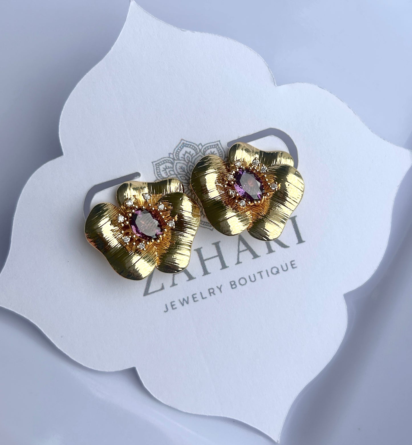 Gold Flower Earrings