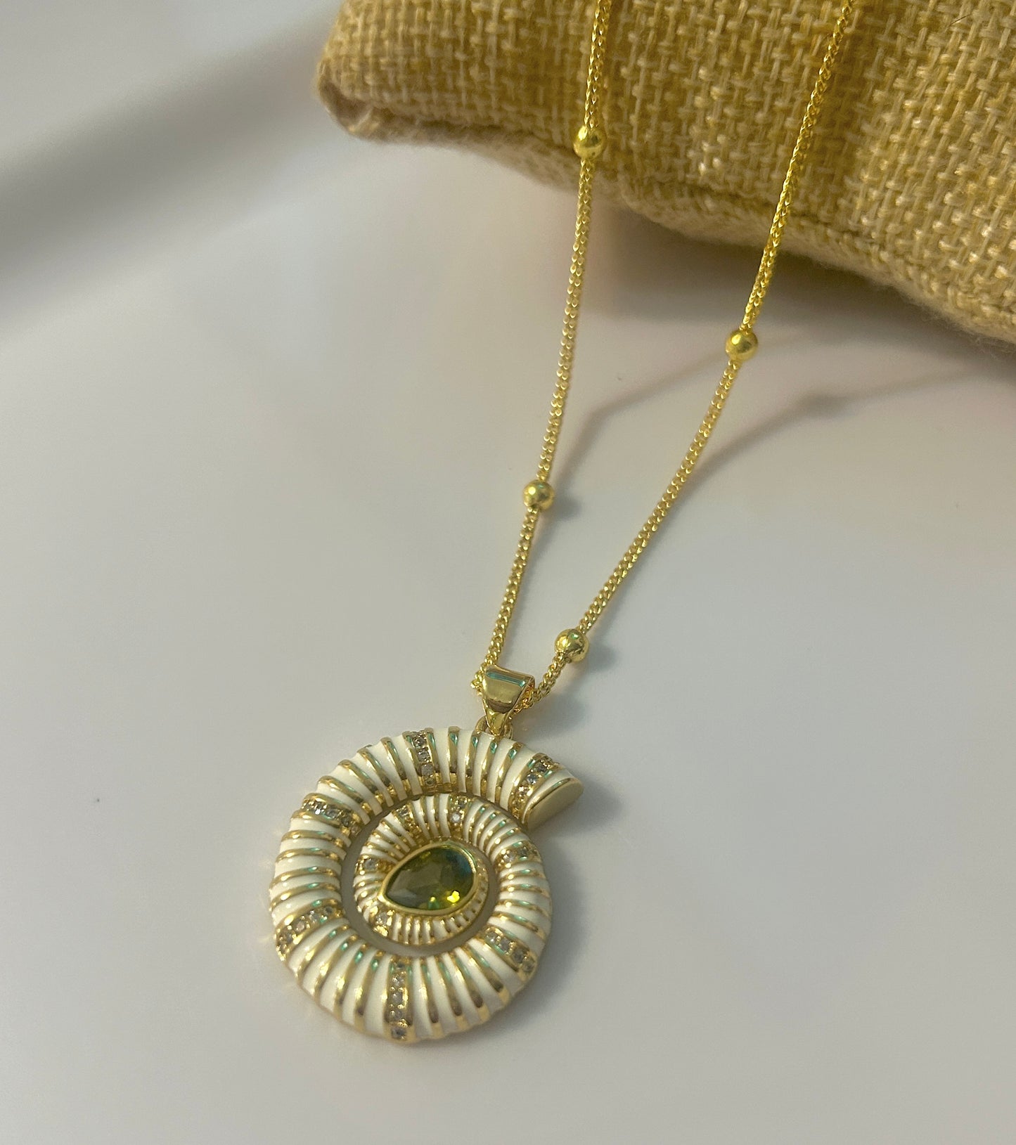 Spiral Charm Necklace