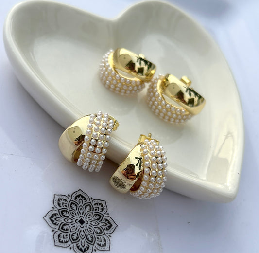 Pearly Hugger Earrings